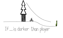 If __ is darker than player