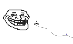 Pixel art Troll Face