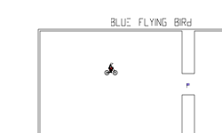 blue flying bird