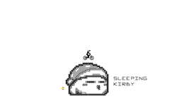 sleeping kirby pixel art