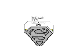 Superman logo pixels