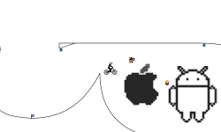 Apple and Android pixel art