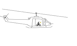 Bell UH-1D Iriquois drawing