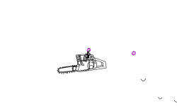 chainsaw with a holdup