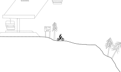 forest winter slope track