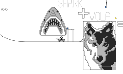 Wolf Shark (pixel art) zoom