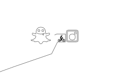 snapchat and instagram logo