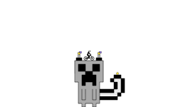Cat + Creeper Pixel Collab