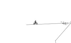 truck driving + cliff jump